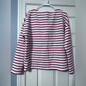 SPANX Red and White Striped Top